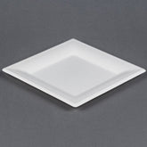 Frosty White Square Paper Plates | 7" | Pack of 20| Party Supply